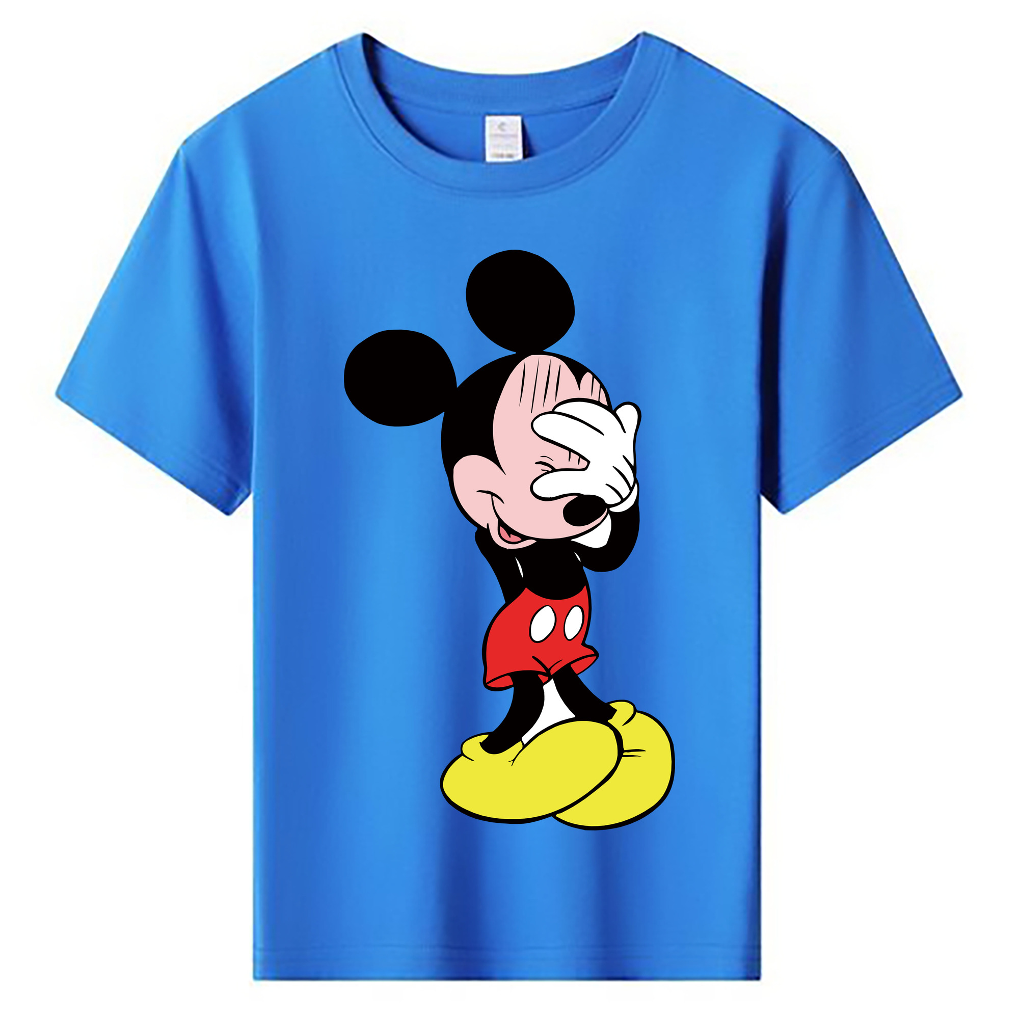 ミッキーマウス Mickey Mouse 綿100％キッズTシャツ（フロントプリント）